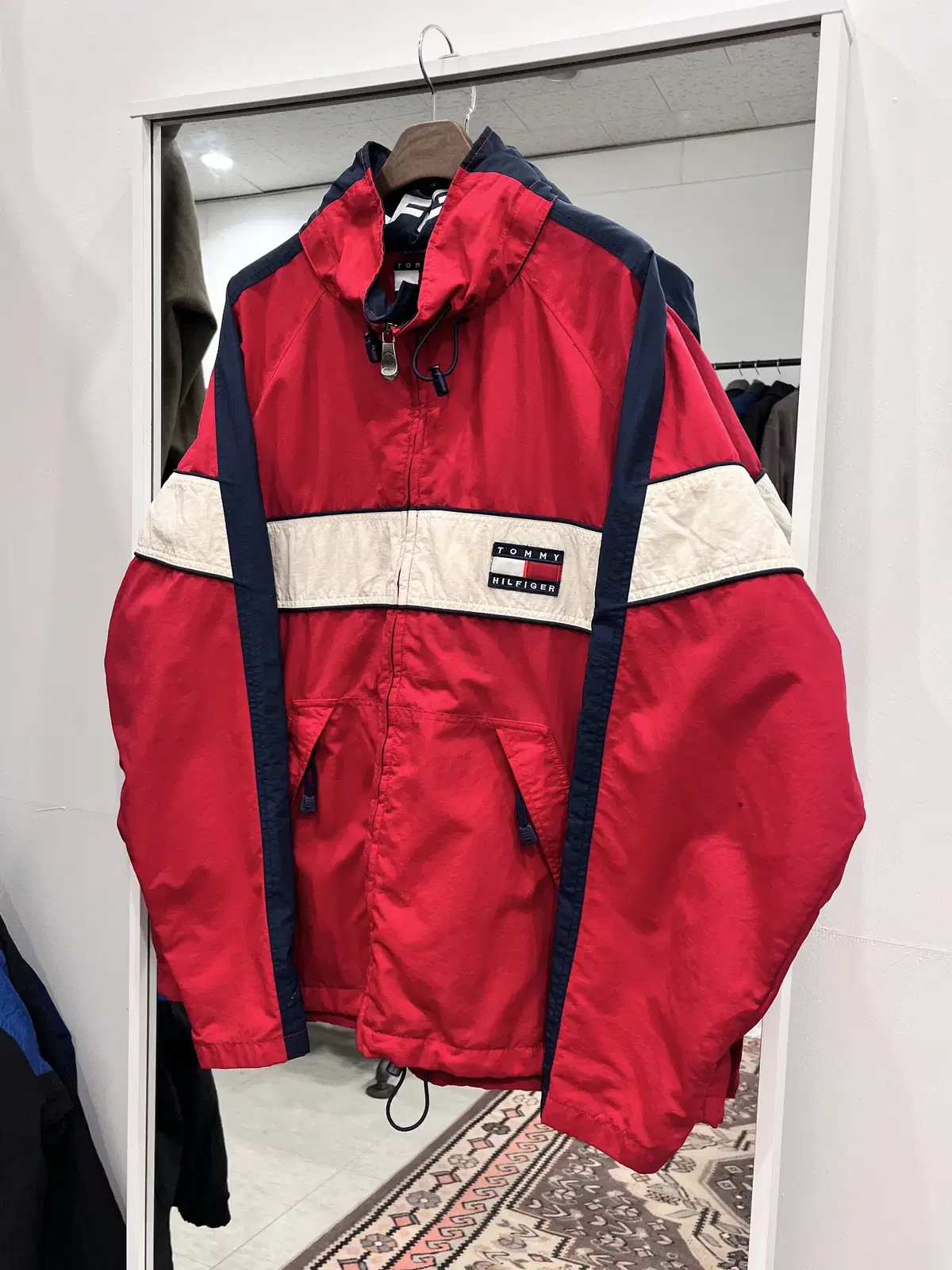 90s Tommy Hilfiger 타미힐피거 올드스쿨 나일론 집업 자켓